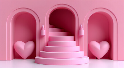 pink corridor in the corridor