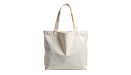 Simple Canvas Tote Bag Isolated on White Background.