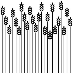 Wheat vector graphic silhouette