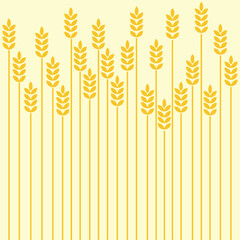Minimal wheat vector graphic
