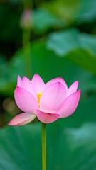 Obraz premium Close-up of a pink lotus flower