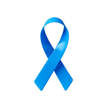 La&ccedil;o de Novembro Azul Elemento 3D isolado	
