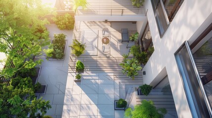 Modern rooftop terrace design