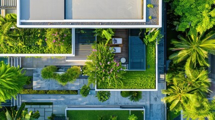 Modern rooftop garden design