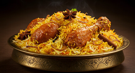 Close-Up of Delicious Biryani in a Dish &ndash; Traditional Pakistani Cuisine