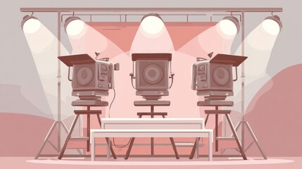 Studio lighting equipment illustration
