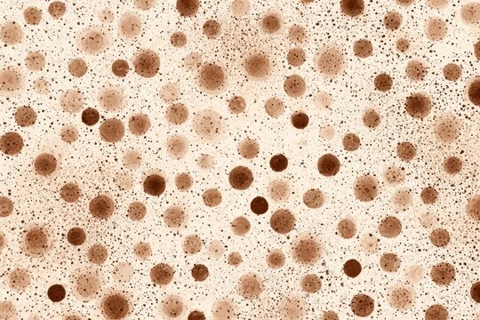 Random Brown Polka Dots on Beige Background