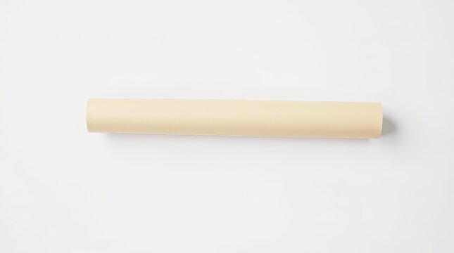 Minimal red wrapping paper roll on white for holiday header