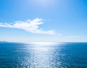 Obraz premium Azure expanse of sea and sky