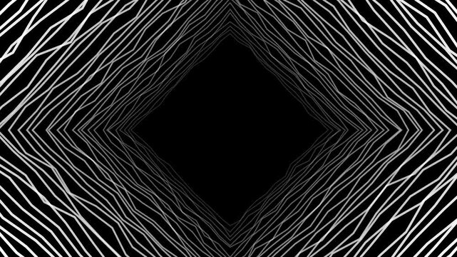 Abstract Wavy Diamond Tunnel Hypnotic Loop