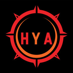 HYA letter design. HYA letter technology logo design. HYA Monogram logo design for an entrepreneur and business.