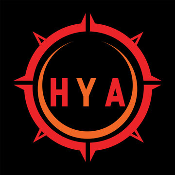 HYA letter design. HYA letter technology logo design. HYA Monogram logo design for an entrepreneur and business.