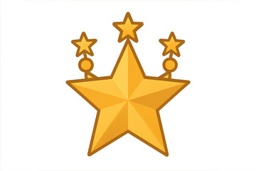 Obraz premium Gold rating star icon representing quality and achievement