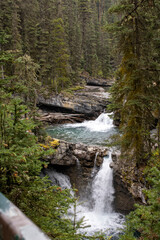 Jonhston Canyon Fall Alberta Canada 