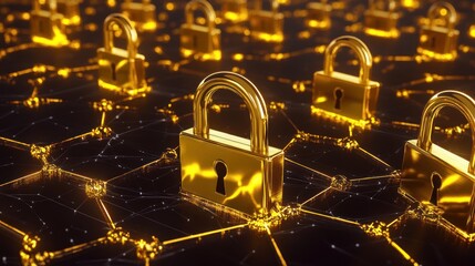 Golden padlocks network digital security and data protection