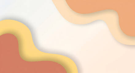 Abstract modern background with layered paper cut design in warm pastel colors perfect for presentations