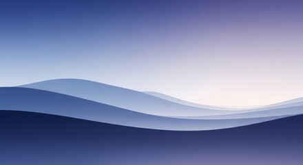 Minimalist Desert Landscape with Soft Gradient Sky and Smooth Sand Dunes, Abstract Nature Background