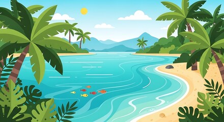 Tropical Island Seascape. (1)