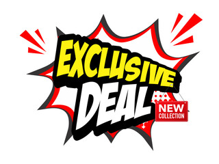 Exclusive Deals New Collection Banner Vector Design