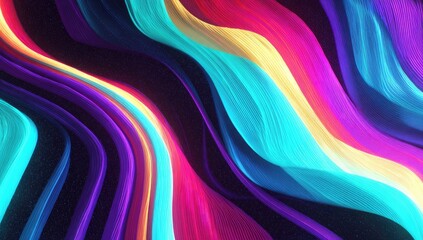 Abstract vibrant wavy lines