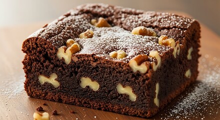 Walnut Brownie Square. (1)
