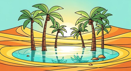 Desert Oasis Sunrise.