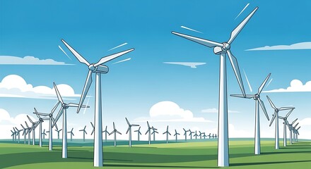 Wind Turbines Landscape. (6)