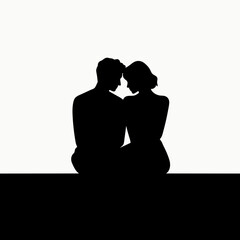 Couple rooftop sitting