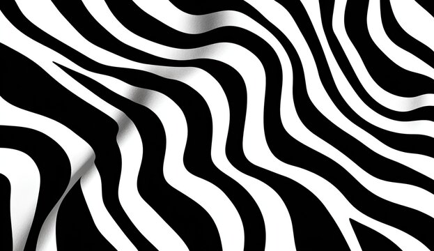 Abstract zebra print pattern with wavy lines