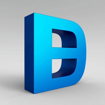 3d blue letter D