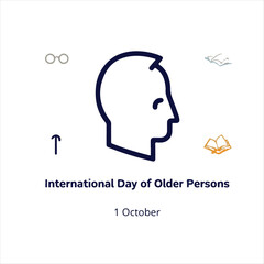 International Day of Older Persons T-Shirt Design Vector, Grandparents Respect, October 1 Celebration