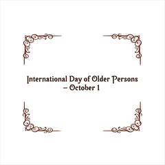 International Day of Older Persons T-Shirt Design Vector, Grandparents Respect, October 1 Celebration