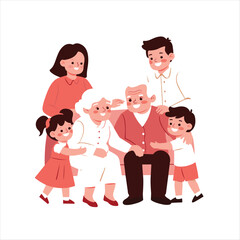 International Day of Older Persons T-Shirt Design Vector, Grandparents Respect, October 1 Celebration