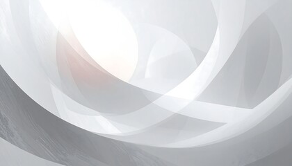 Abstract swirls of light and shadow create a clean, minimalist, dynamic composition