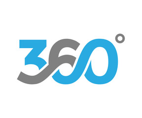 A logo of the number three hundred and sixty degrees