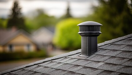 Rooftop vent on a house