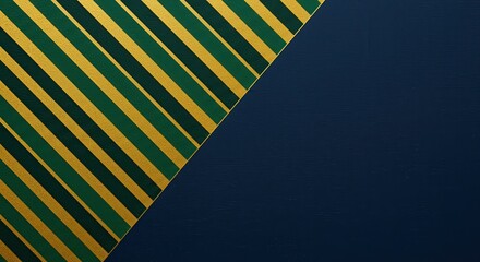 Diagonal striped half frame with solid color block