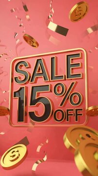 15 off sale discount sign 