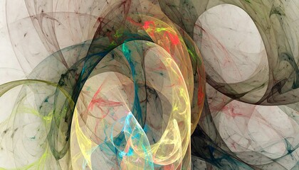 Abstract swirling shapes of color and light