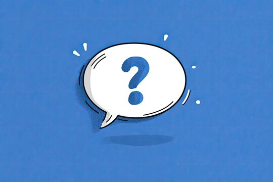 Question mark in speech bubble