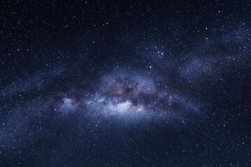 Fototapeta premium Deep space view of the Milky Way galaxy. Stars and nebulae