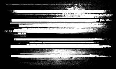 Abstract black and white horizontal lines with imperfections