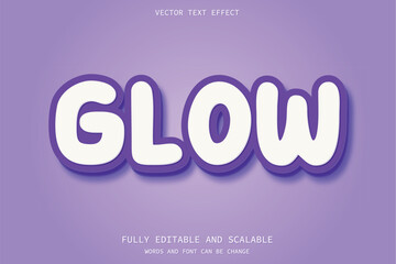 Glow Text Effect editable text effect style