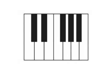 Piano keyboard keys musical instrument icon vector