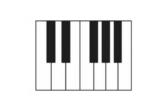 Piano keyboard keys musical instrument icon vector