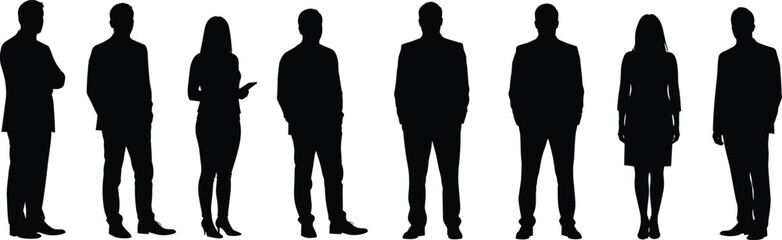 Business team silhouettes, professional group diversity, corporate teamwork concept, leadership success, office staff unity, career growth, workplace collaboration, modern business