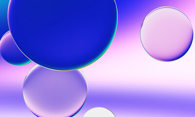 3D rendering, abstract colorful background, glowing circular art. Simple wallpaper