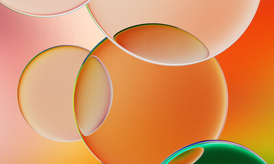3D rendering, abstract colorful background, glowing circular art. Simple wallpaper