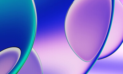 3D rendering, abstract colorful background, glowing circular art. Simple wallpaper