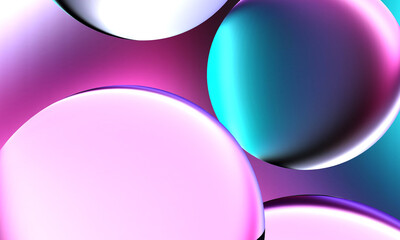 3D rendering, abstract colorful background, glowing circular art. Simple wallpaper